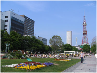 日本留遊學 大通公園(問卷調查的場所之一)